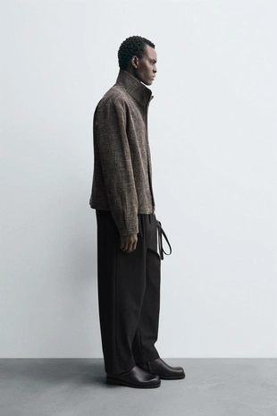 Куртка-рубашка свободного кроя из рельефной ткани- Заказать в России