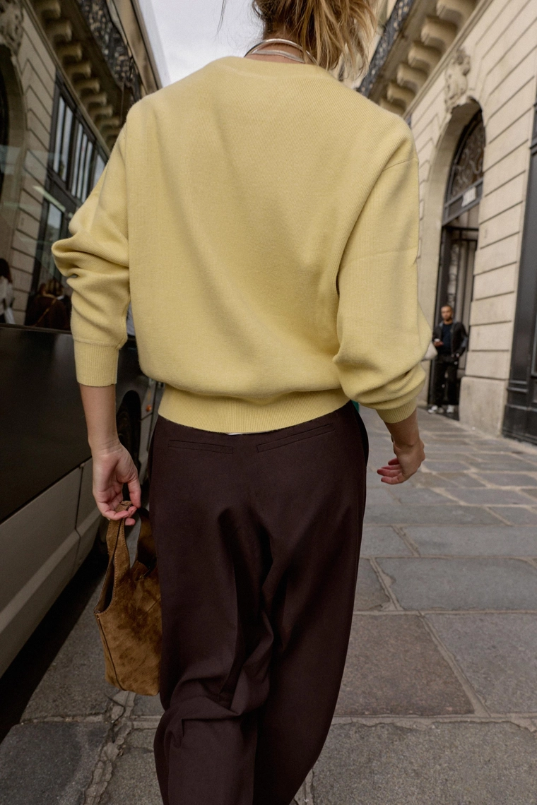 Джемпер из гладкого трикотажа