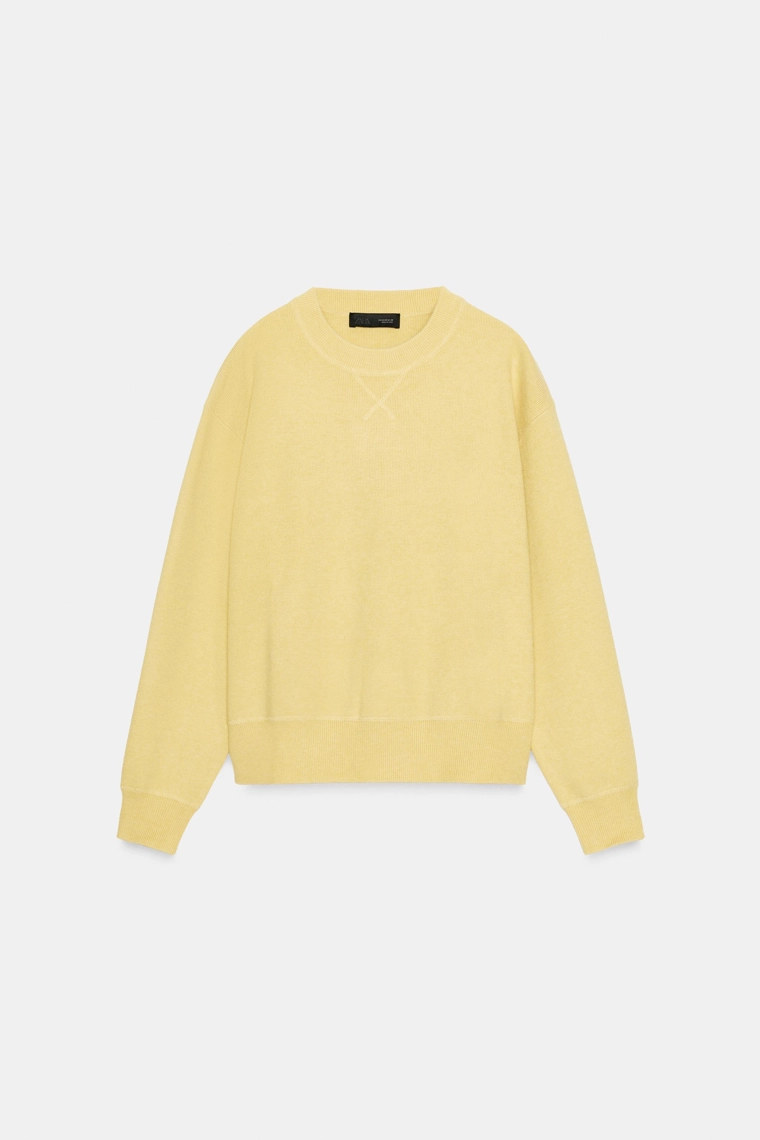 Джемпер из гладкого трикотажа