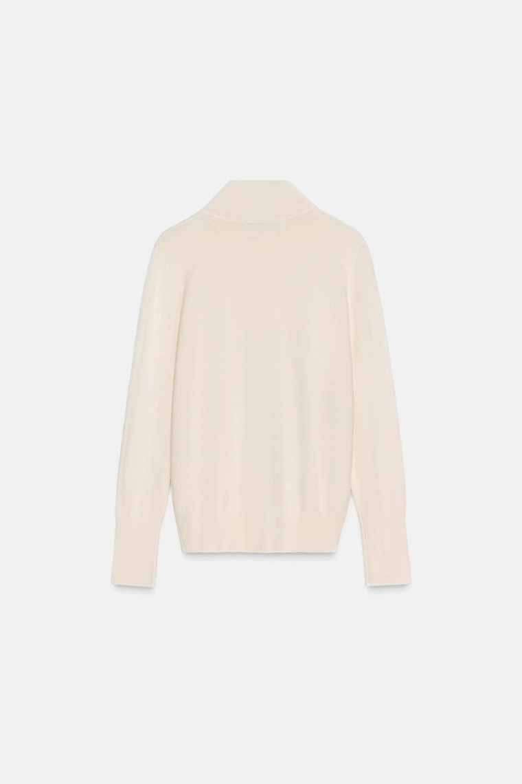 Пуловер из вязаного полотна с пуговицами