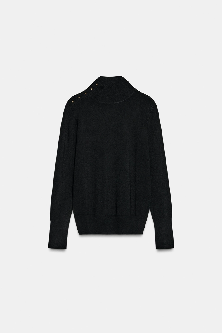 Трикотажный свитер с пуговицами