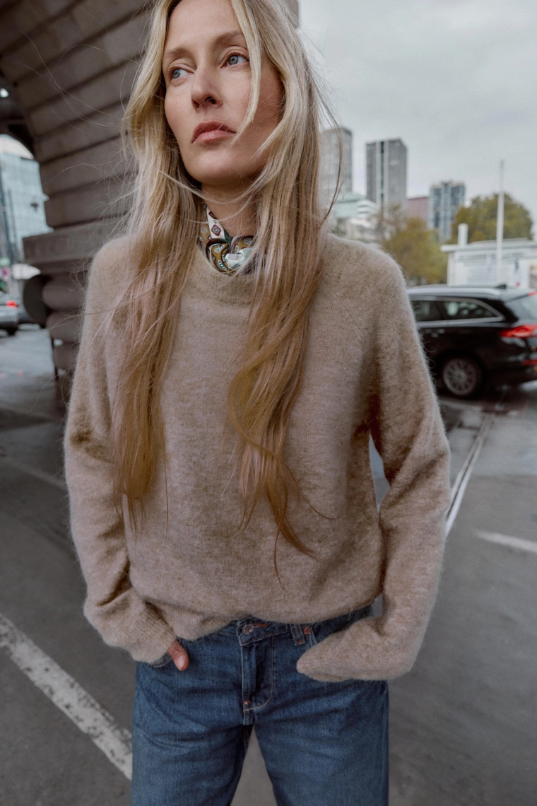 Свитер из шерсти и альпаки