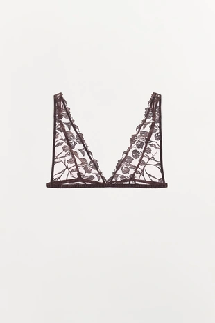 Треугольный бралетт с кружевной вышивкой- Заказать в России