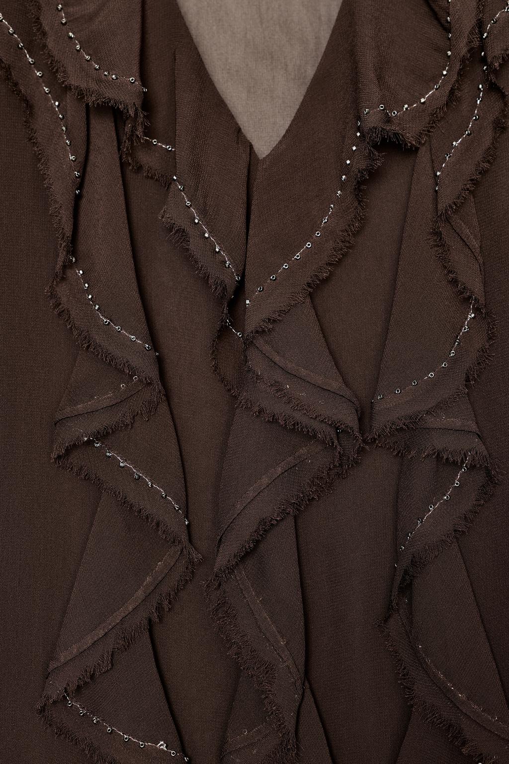 БЛУЗА С ВОЛАНАМИ И БУСИНАМИ — ZW COLLECTION
