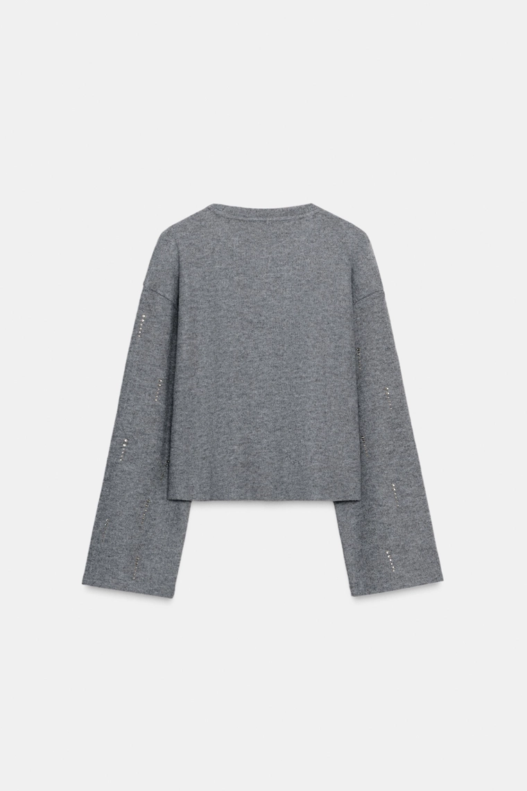 Блестящий вязанный свитер