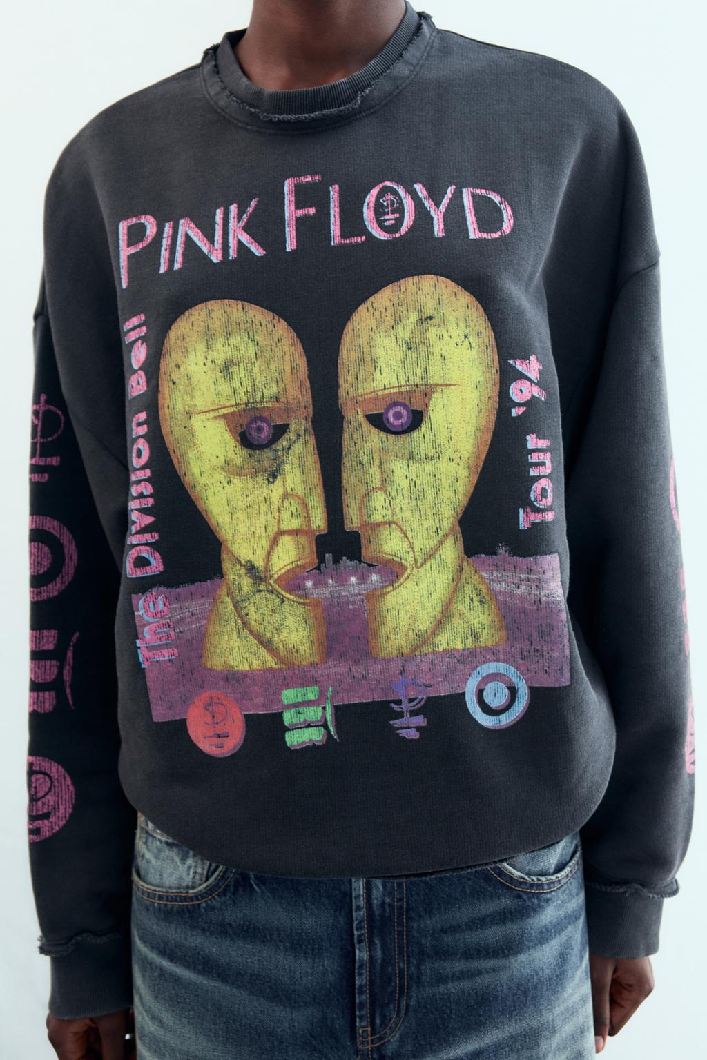 ТОЛСТОВКА С ЭФФЕКТОМ ПОТЕРТОСТИ PINK FLOYD©