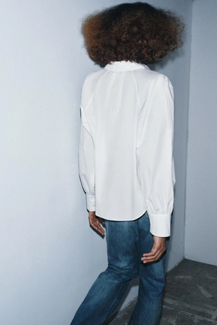 Рубашка из поплина со складками — ZW COLLECTION- Заказать в России