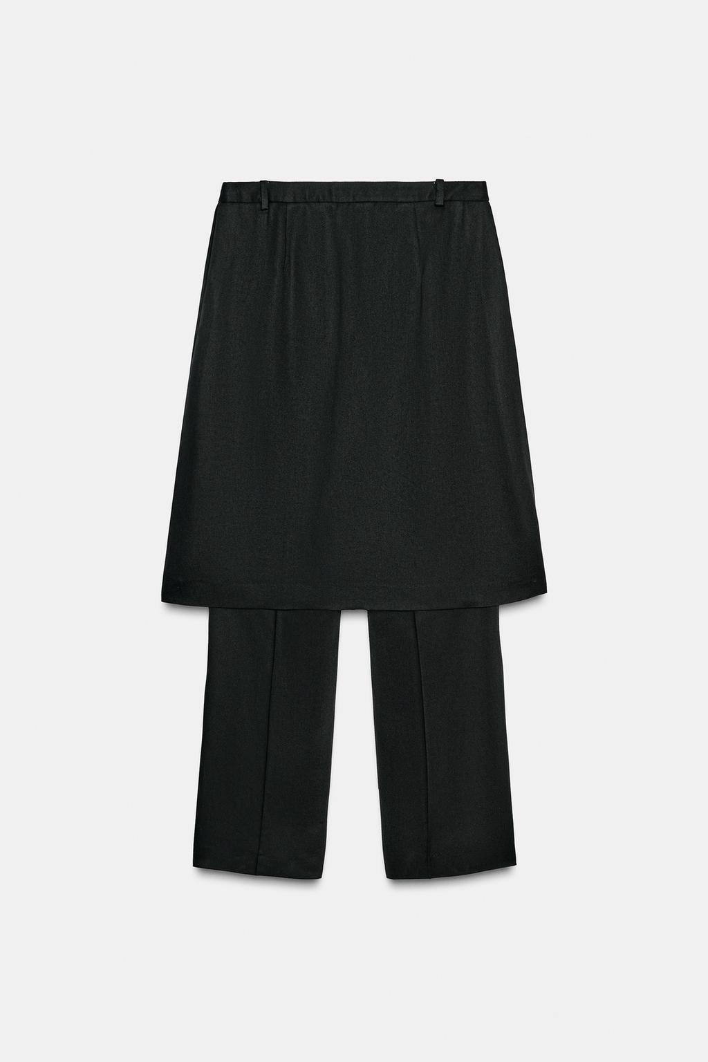 БРЮКИ ПРЯМОГО КРОЯ С ЭФФЕКТОМ ПАРЕО — ZW COLLECTION