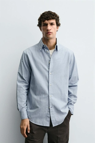 Купить Zara Рубашка REGULAR FIT в клетку