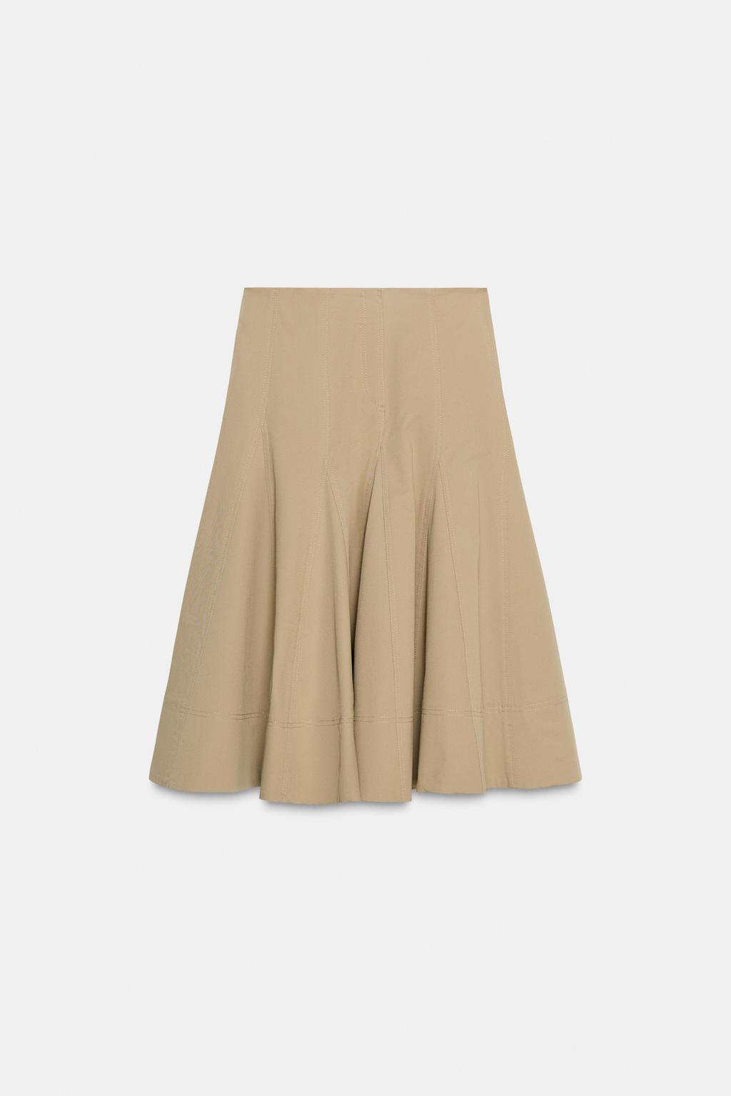 ЮБКА МИДИ ИЗ ГАБАРДИНА — ZW COLLECTION