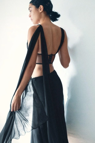 Юбка из жоржета со сборкой- Заказать в России