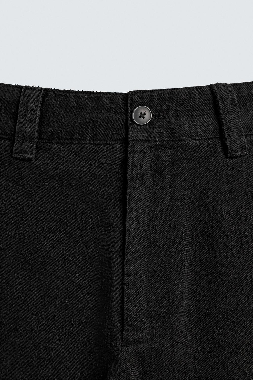 БРЮКИ STRAIGHT FIT ИЗ РЕЛЬЕФНОЙ ТКАНИ