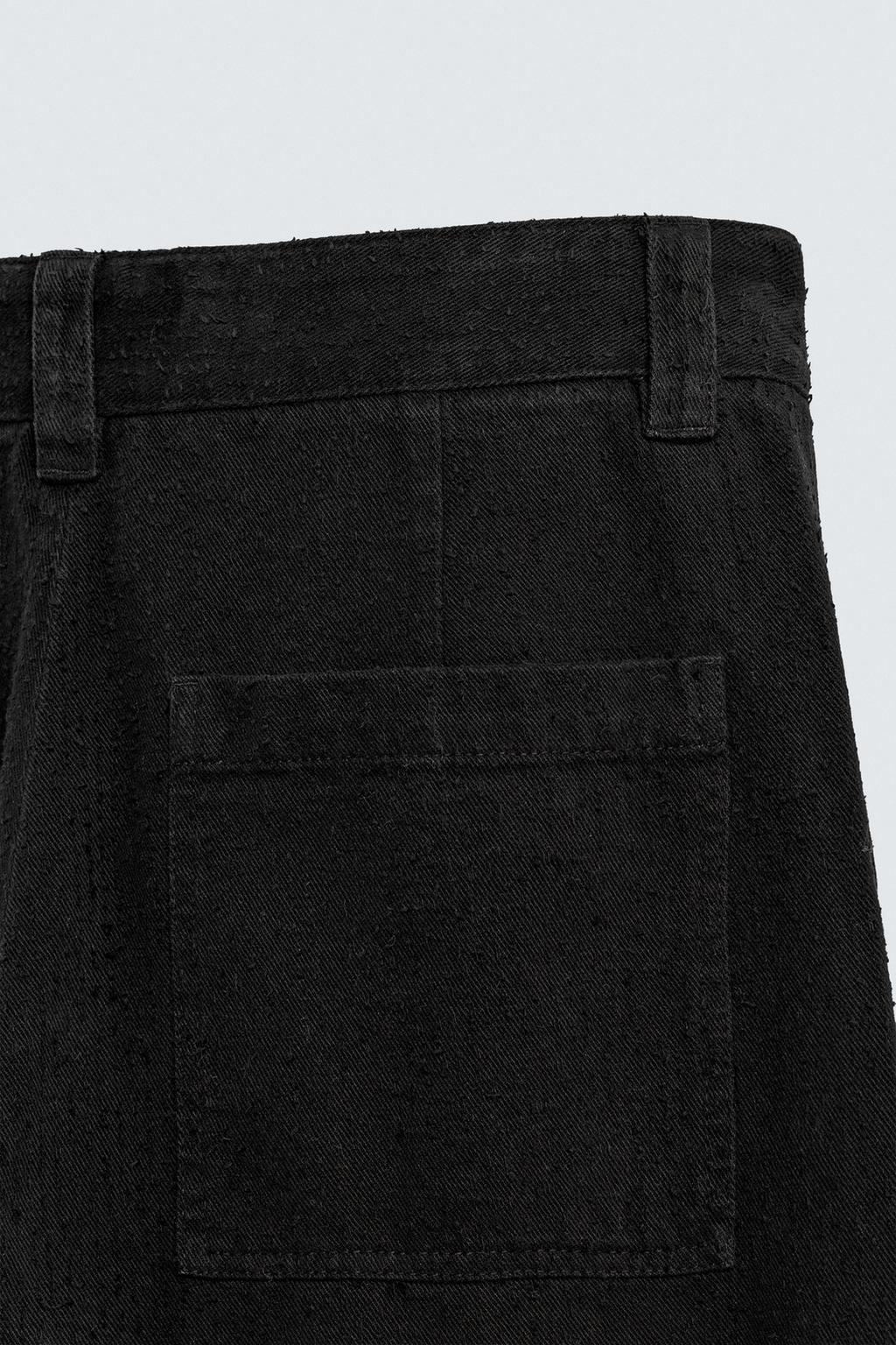 БРЮКИ STRAIGHT FIT ИЗ РЕЛЬЕФНОЙ ТКАНИ