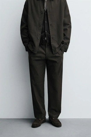 Брюки плиссированные из твила- Заказать в России