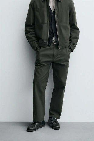 Брюки из рельефной ткани CANVAS- Заказать в России