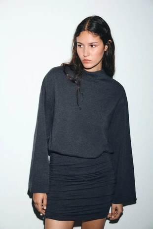 Мягкое платье со сборками- Заказать в России