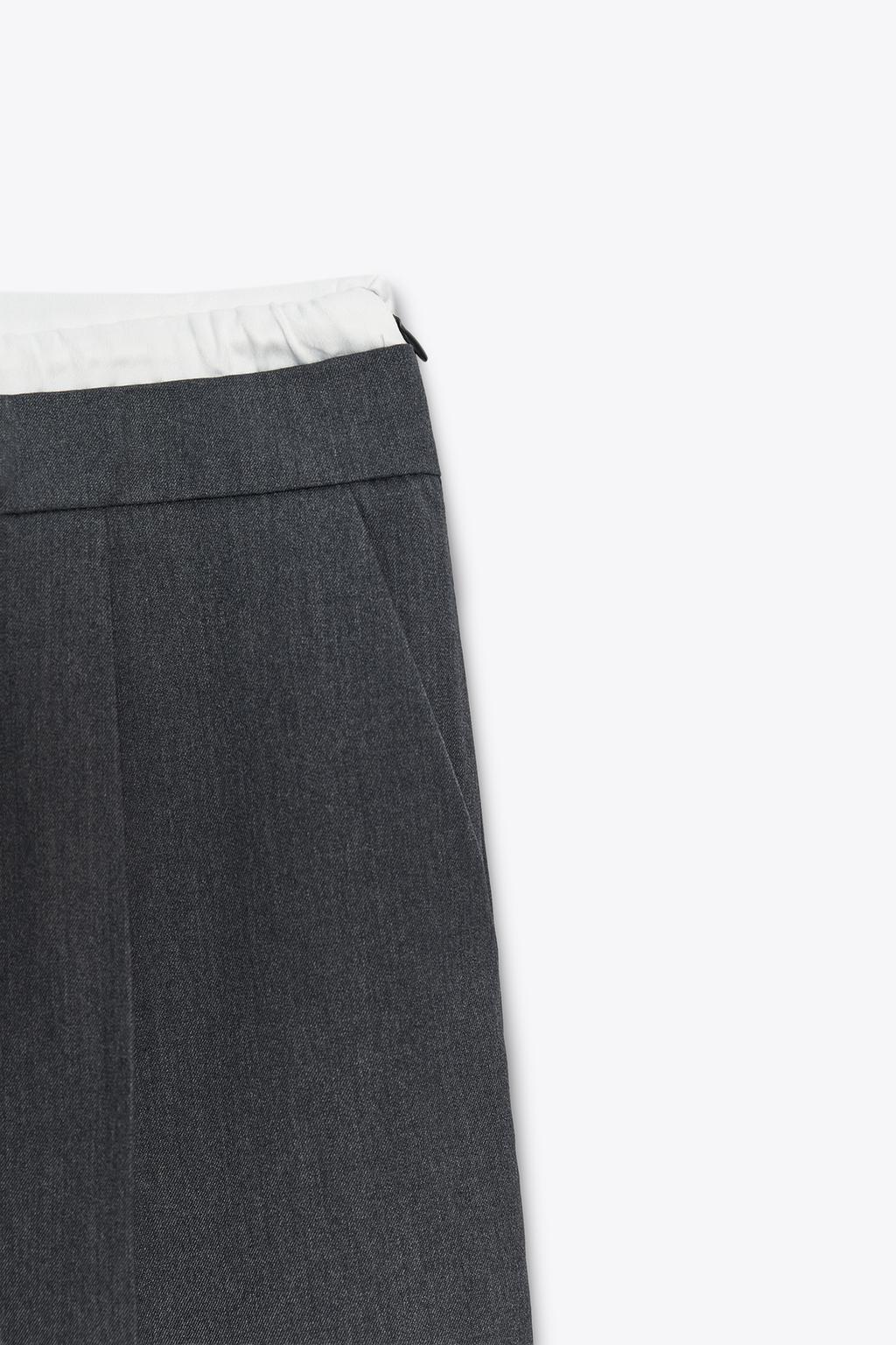 БРЮКИ WIDE LEG С ДВОЙНЫМ ПОЯСОМ