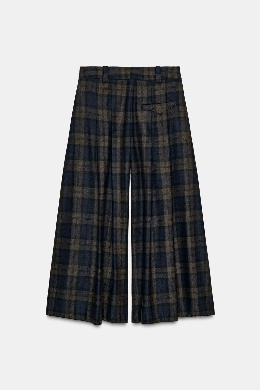 БРЮКИ В КЛЕТКУ ИЗ СМЕСОВОЙ ШЕРСТИ — ZW COLLECTION