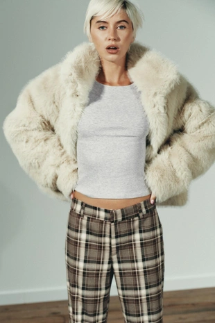 Брюки в клетку- Заказать в России