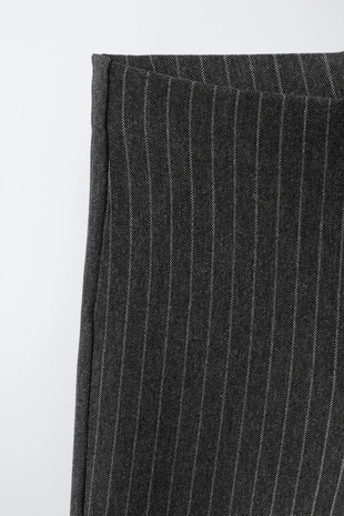 Брюки-клеш в тонкую полоску- Заказать в России