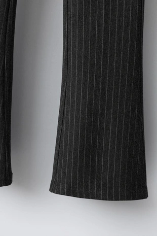 Брюки-клеш в тонкую полоску- Заказать в России