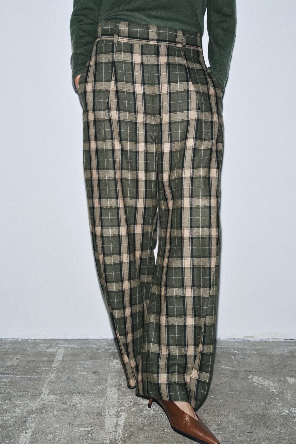 БРЮКИ В КЛЕТКУ ИЗ ШЕРСТИ — ZW COLLECTION