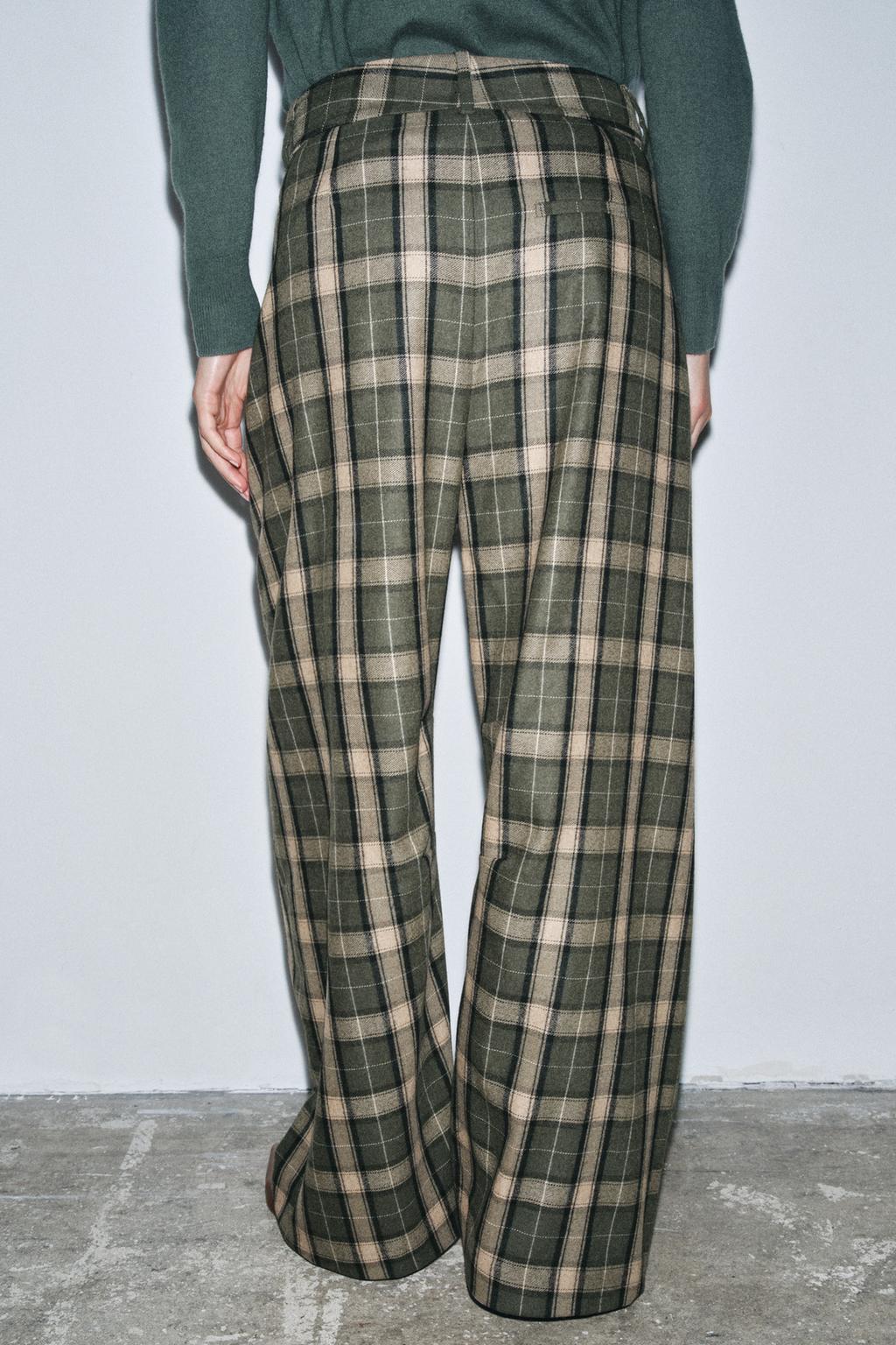 БРЮКИ В КЛЕТКУ ИЗ ШЕРСТИ — ZW COLLECTION