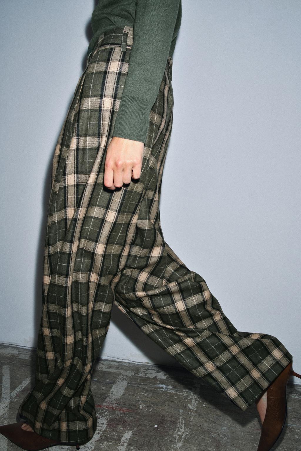 БРЮКИ В КЛЕТКУ ИЗ ШЕРСТИ — ZW COLLECTION