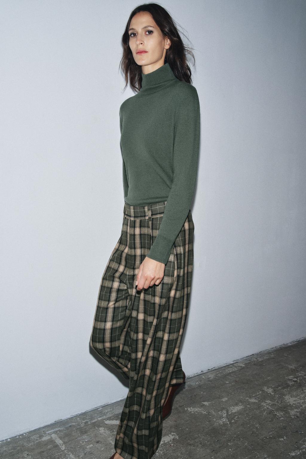 БРЮКИ В КЛЕТКУ ИЗ ШЕРСТИ — ZW COLLECTION