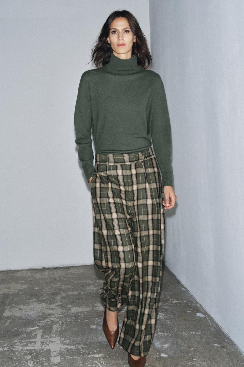 БРЮКИ В КЛЕТКУ ИЗ ШЕРСТИ — ZW COLLECTION