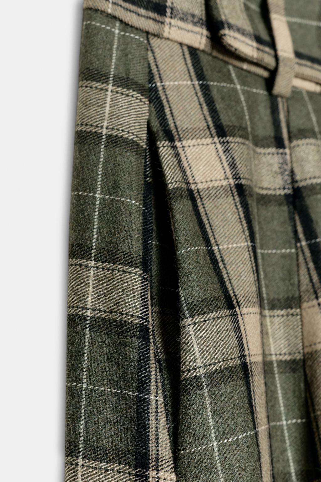 БРЮКИ В КЛЕТКУ ИЗ ШЕРСТИ — ZW COLLECTION