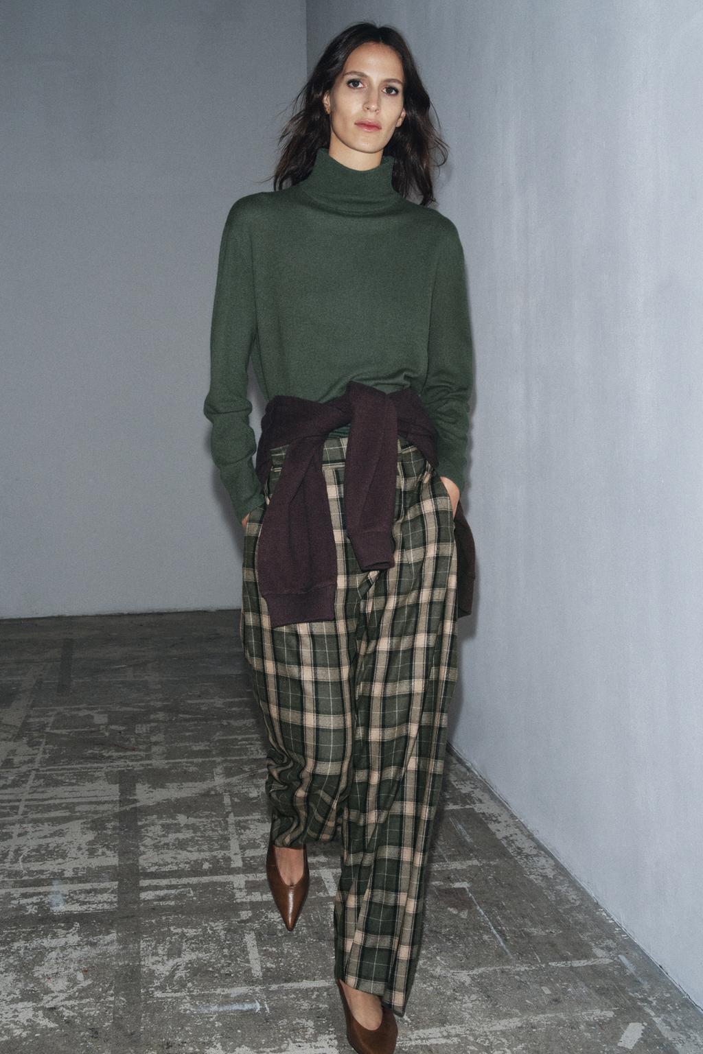 БРЮКИ В КЛЕТКУ ИЗ ШЕРСТИ — ZW COLLECTION
