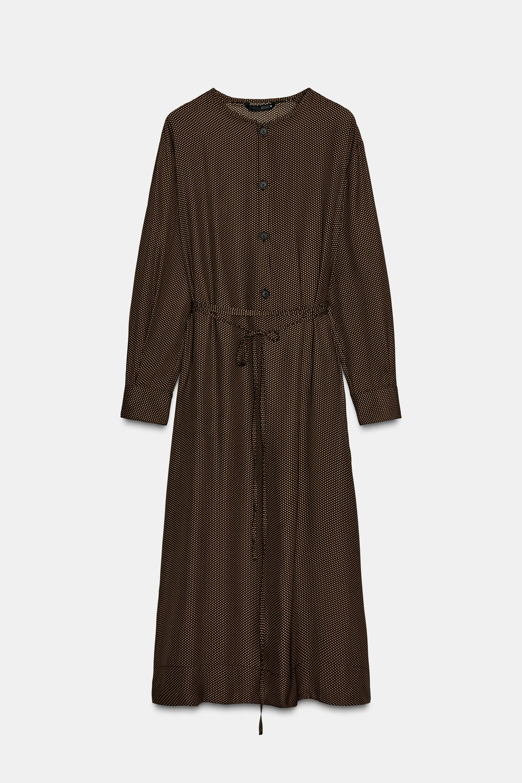 ПЛАТЬЕ В ГОРОШЕК С ПОЯСОМ — ZW COLLECTION