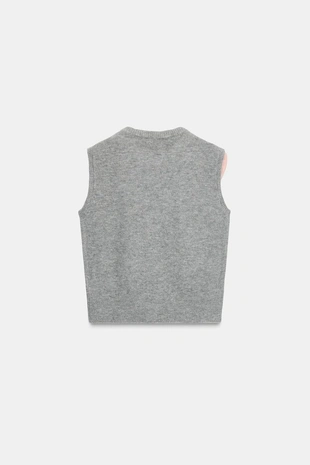 Трикотажный топ-жилет с бантом- Заказать в России