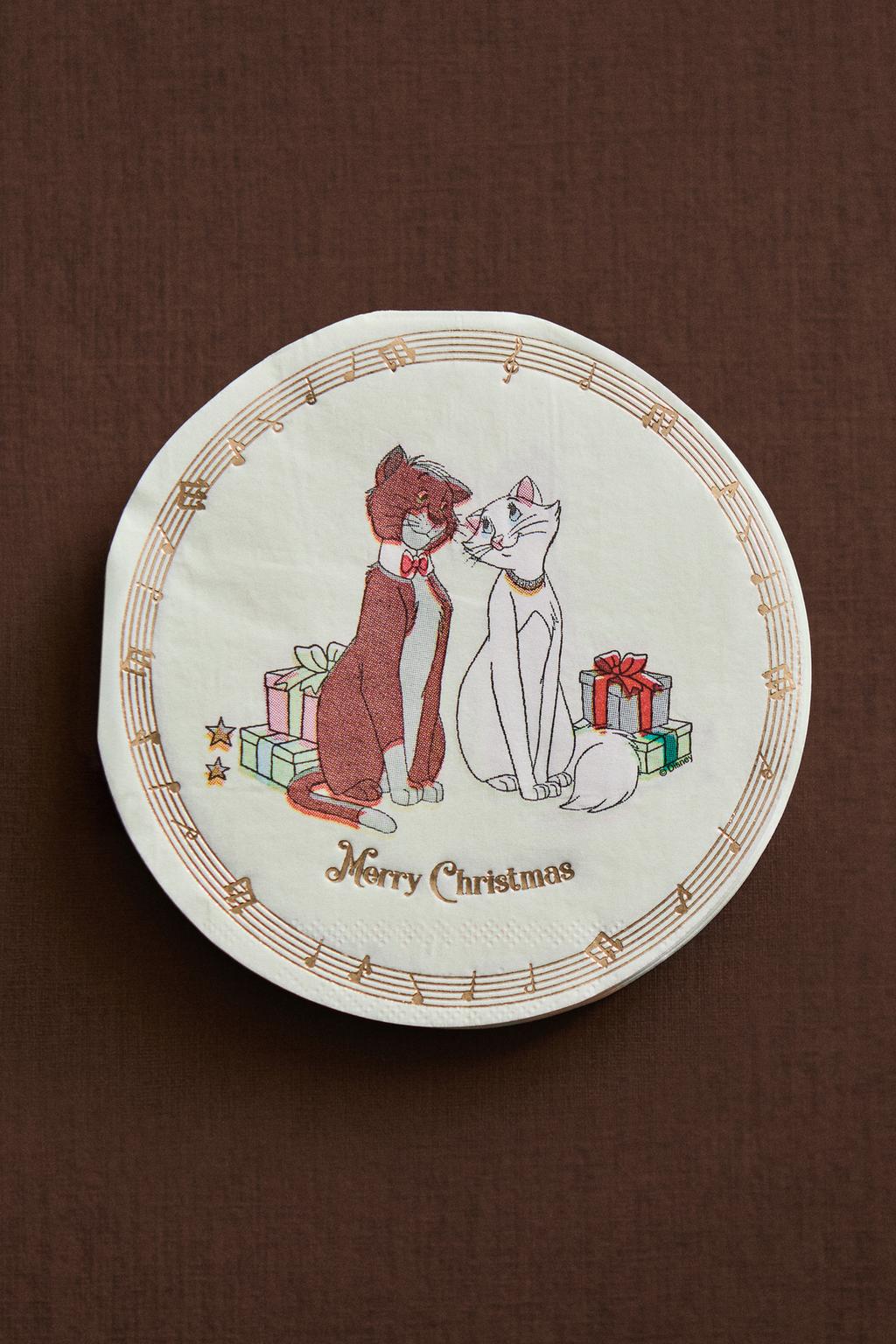 Набор детских бумажных рождественских салфеток the aristocats ©disney (упаковка из 20 штук)