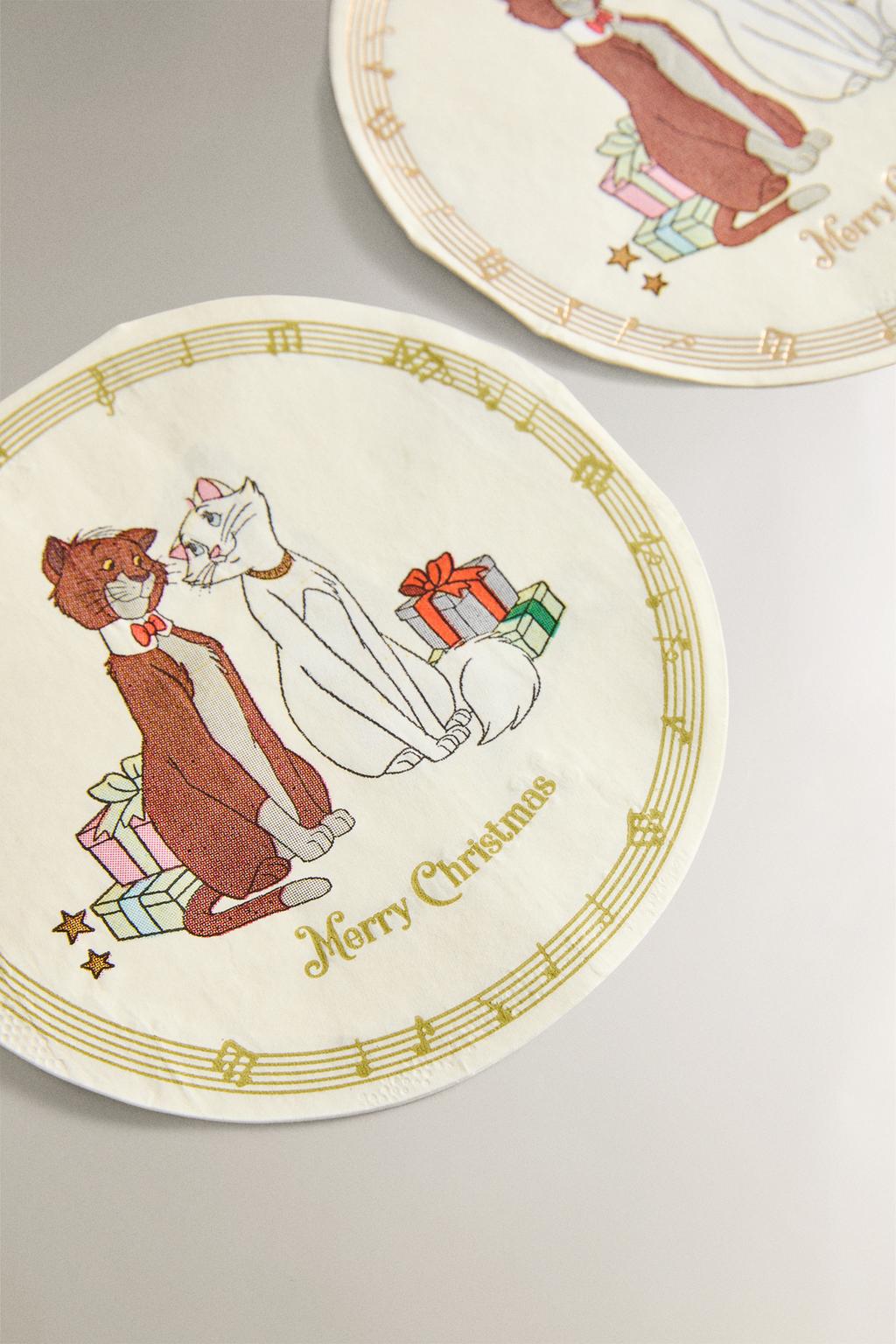 Набор детских бумажных рождественских салфеток the aristocats ©disney (упаковка из 20 штук)