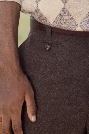 Широкие шерстяные брюки LIMITED EDITION с цепью- Заказать в России