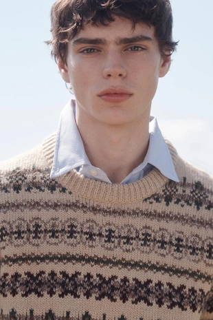 Свитер LIMITED EDITION с геометрическим жаккардовым узором- Заказать в России