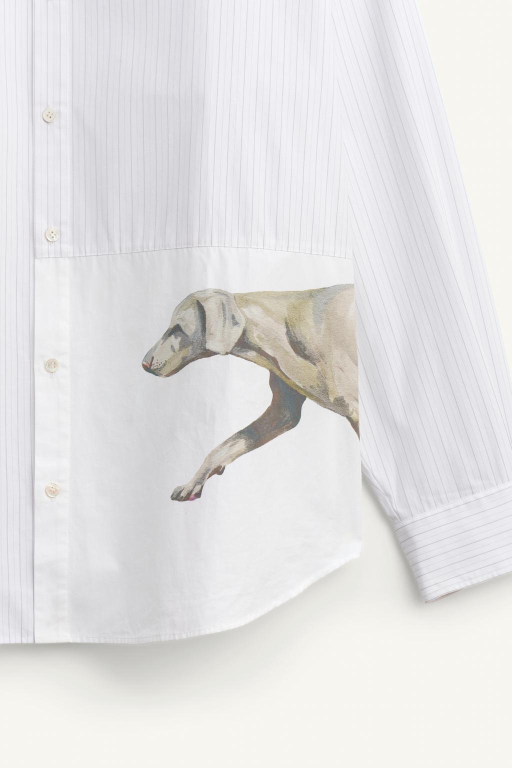 Рубашка в полоску limited edition с нашивкой