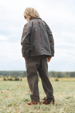 Пальто в клетку из вощеного хлопка ограниченной коллекции- Заказать в России