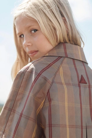 Плащ с восковым покрытием в клетку LIMITED EDITION- Заказать в России