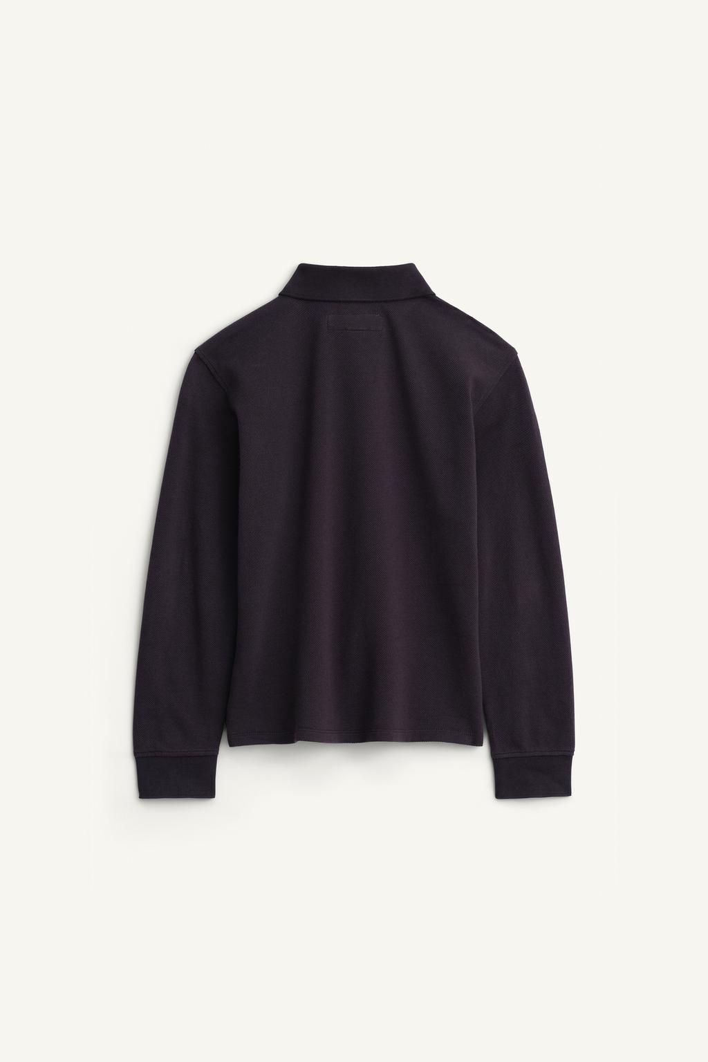 Поло limited edition с вышитым лисьим узором из пике