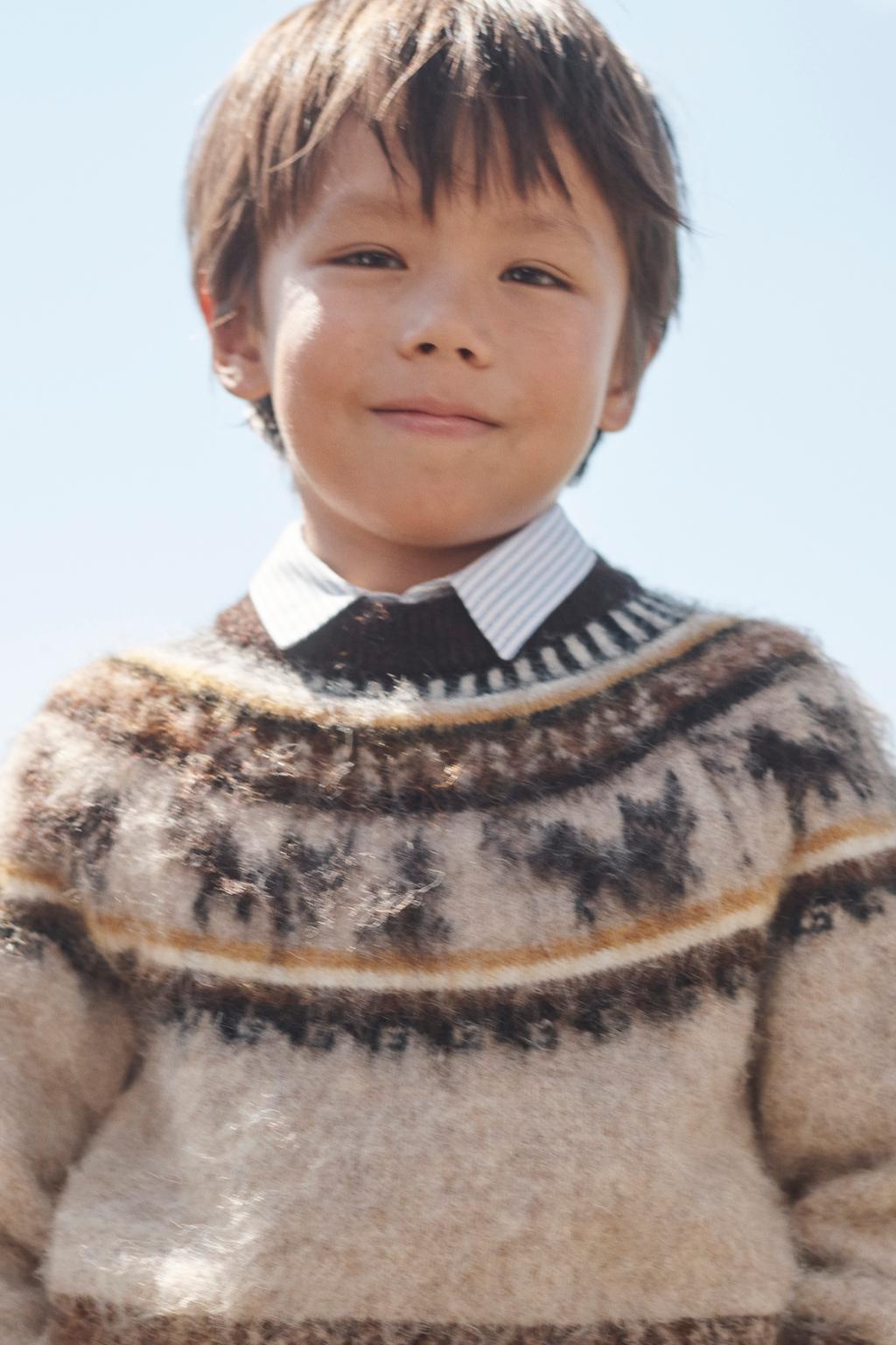 Ограниченное издание вязаного свитера с принтом