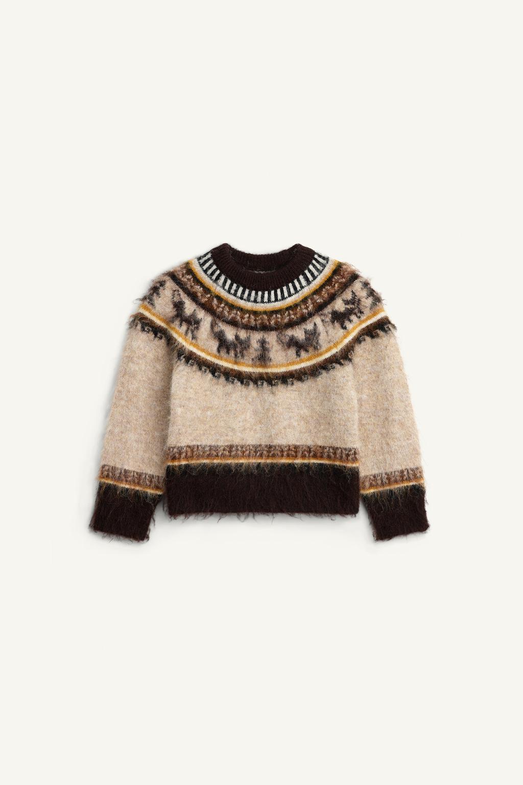 Ограниченное издание вязаного свитера с принтом