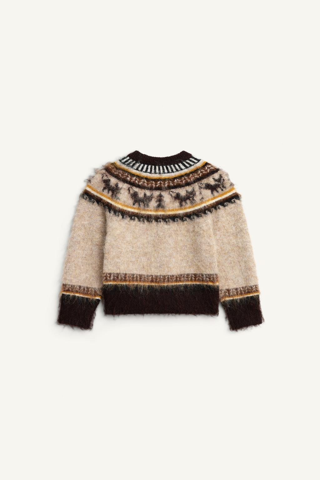 Ограниченное издание вязаного свитера с принтом