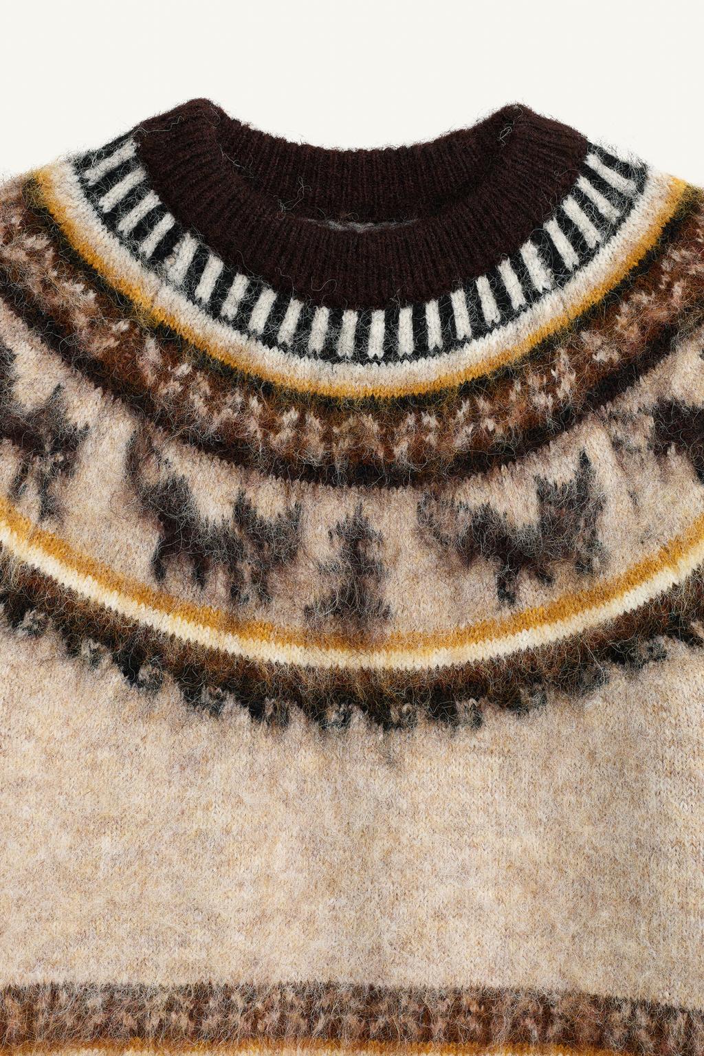 Ограниченное издание вязаного свитера с принтом