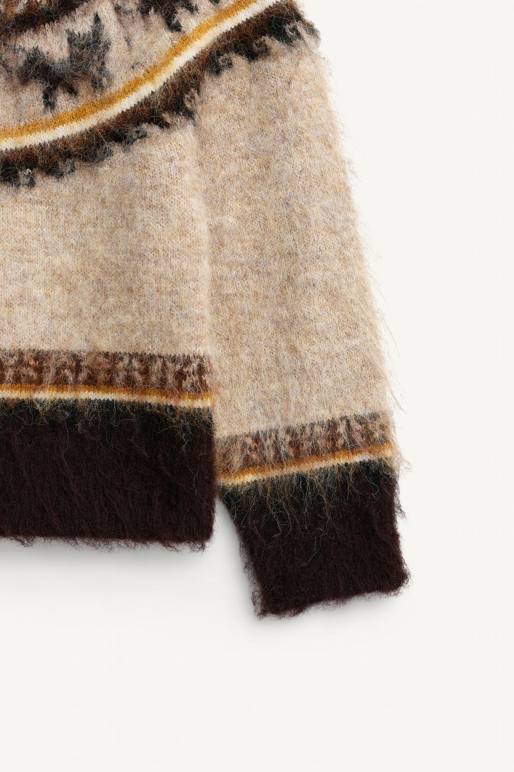 Ограниченное издание вязаного свитера с принтом