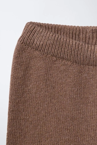 Pink | 2209/484/926 - Zara Трикотажные брюки-кюлоты с кружевом