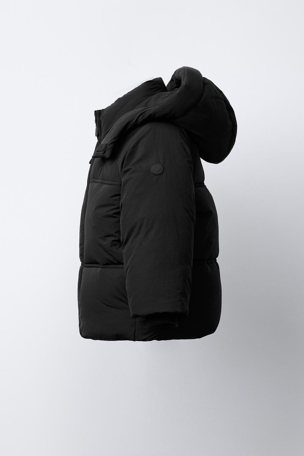 СТЕГАНОЕ ПАЛЬТО С КАПЮШОНОМ WATER REPELLENT