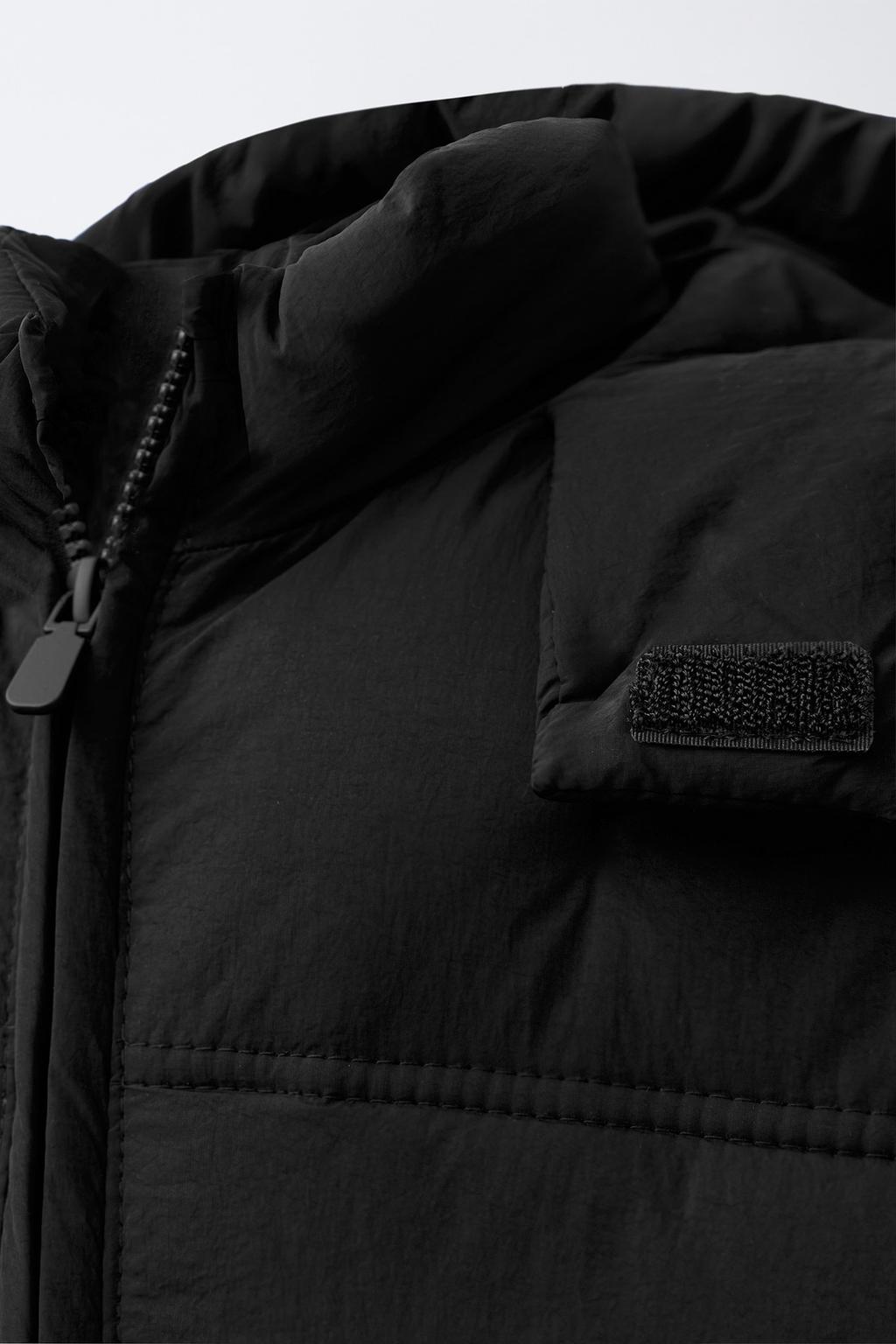 СТЕГАНОЕ ПАЛЬТО С КАПЮШОНОМ WATER REPELLENT